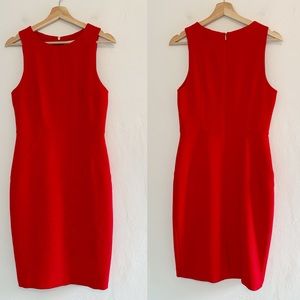 Trina Turk Red Sheath Dress Sleeveless Size 4 EUC